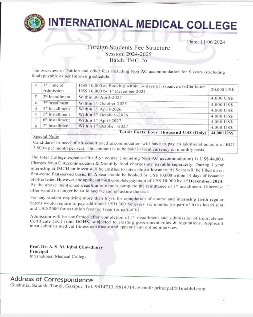 International Medical College – zoomed
